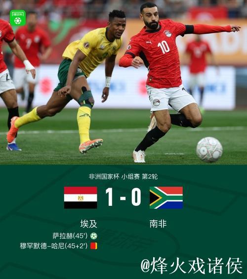 非洲杯-萨拉赫点球破门 十人埃及1-0险胜南非
